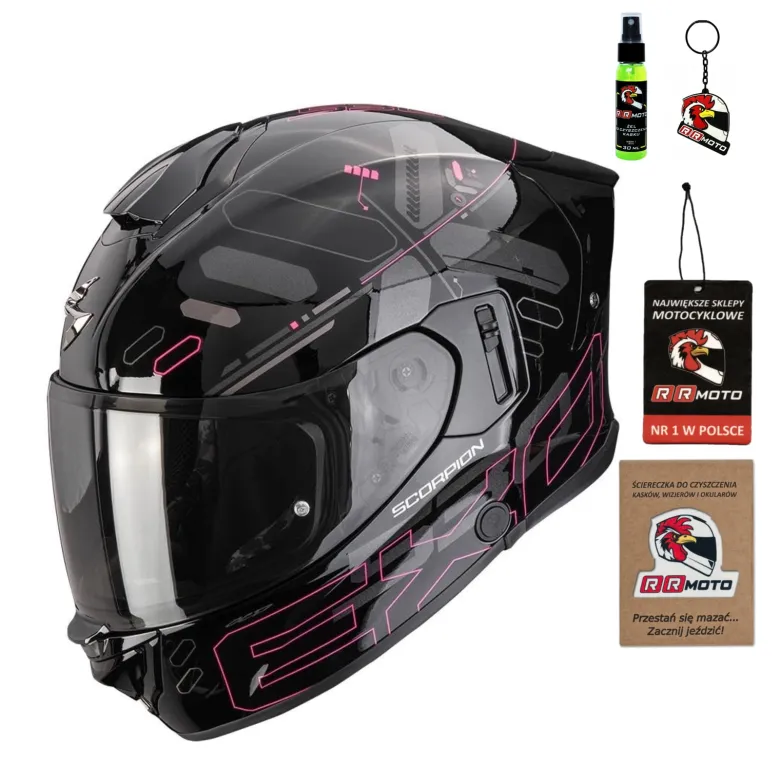 Kask integralny SCORPION EXO-530 AIR FOND BLACK/PINK czarny różowy