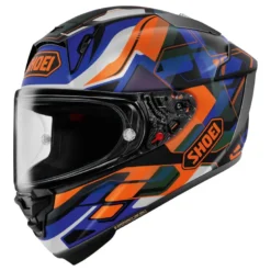 Kask integralny SHOEI X-SPR PRO VALION TC-8 niebieski pomarańczowy czarny biały