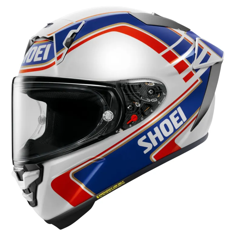 Kask integralny SHOEI X-SPR PRO GARDNER TC-2 biały czerwony niebieski