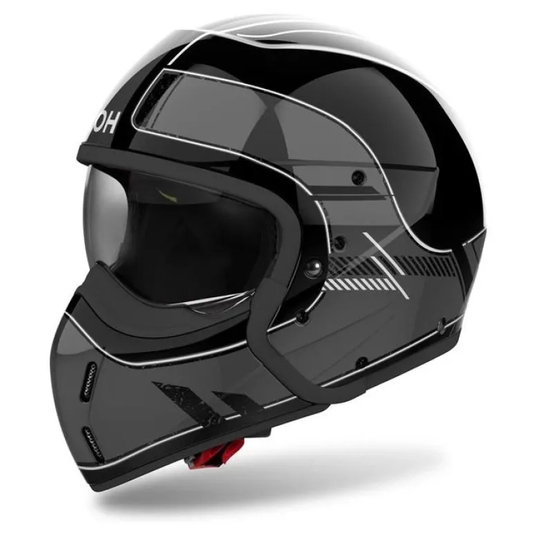 Kask modułowy AIROH J110 RASTER DARK GREY GLOSS czarny szary