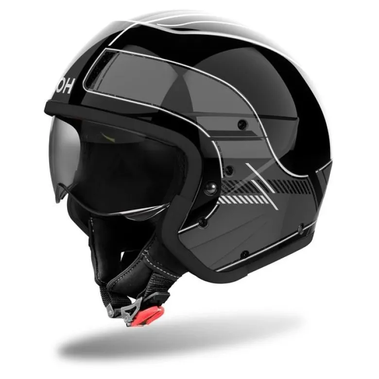 Kask modułowy AIROH J110 RASTER DARK GREY GLOSS czarny szary