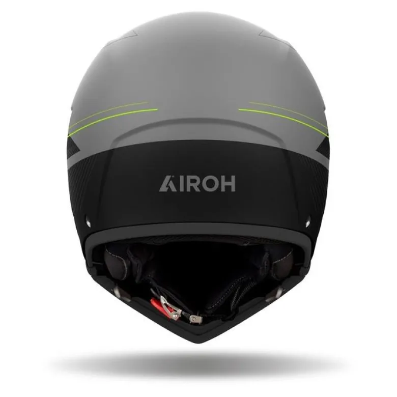 Kask modułowy AIROH J110 SLIM YELLOW MATT żółty fluo szary czarny
