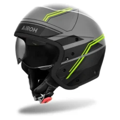 Kask modułowy AIROH J110 SLIM YELLOW MATT żółty fluo szary czarny