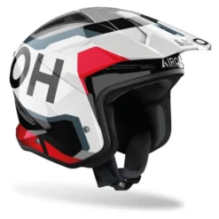 Kask otwarty AIROH TRR II JUPITER RED GLOSS biały czerwony szary
