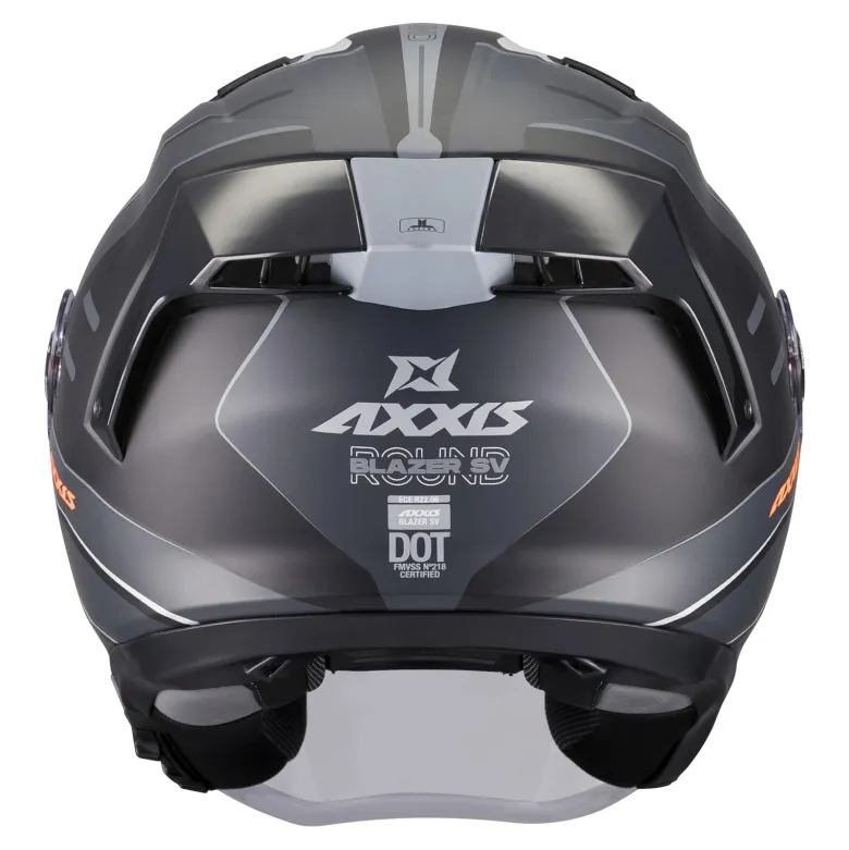 Kask otwarty AXXIS BLAZER SV ROUND B2 MATT czarny szary biały