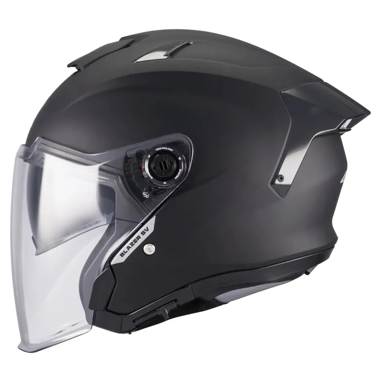 Kask otwarty AXXIS BLAZER SV SOLID A1 MATT BLACK czarny mat