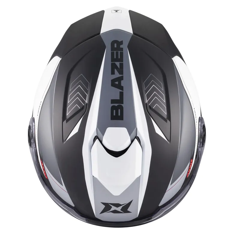 Kask otwarty AXXIS BLAZER SV TRAFFIC B0 MATT czarny szary biały