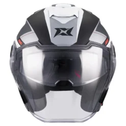 Kask otwarty AXXIS BLAZER SV TRAFFIC B0 MATT czarny szary biały