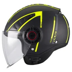 Kask otwarty AXXIS METRO S SIRIS B13 MATT czarny żółty fluo
