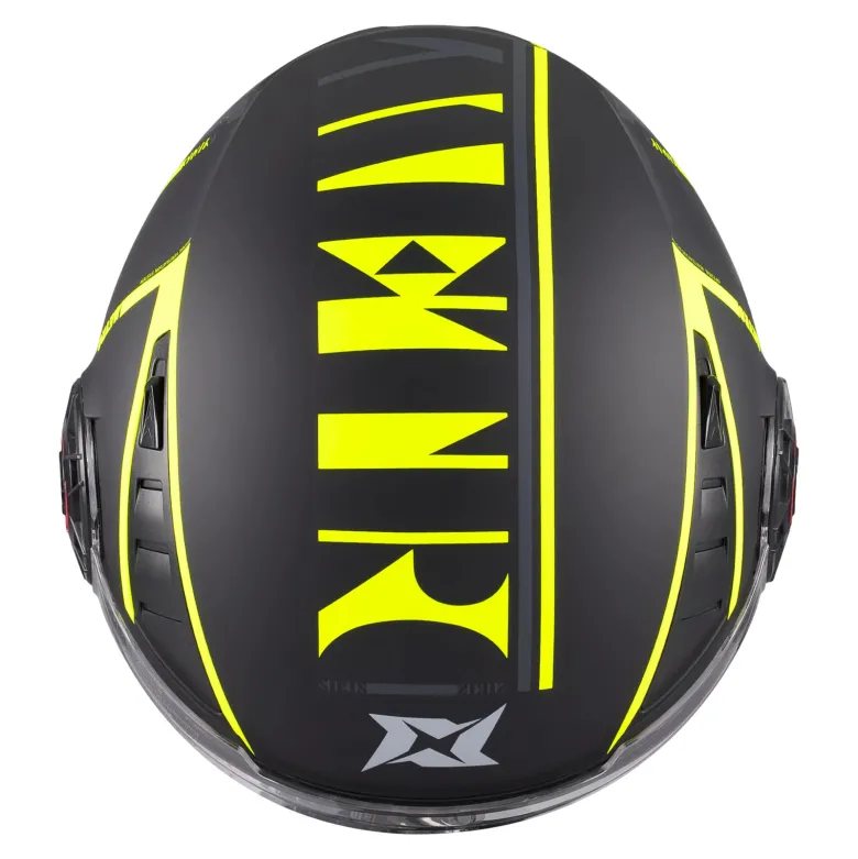 Kask otwarty AXXIS METRO S SIRIS B13 MATT czarny żółty fluo