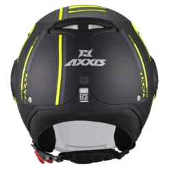 Kask otwarty AXXIS METRO S SIRIS B13 MATT czarny żółty fluo