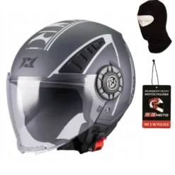 Kask otwarty AXXIS METRO S SIRIS C2 MATT czarny szary