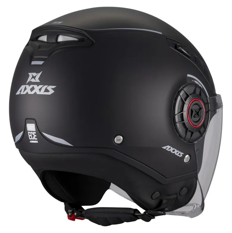 Kask otwarty AXXIS METRO S SOLID V2 A1 MATT BLACK czarny mat