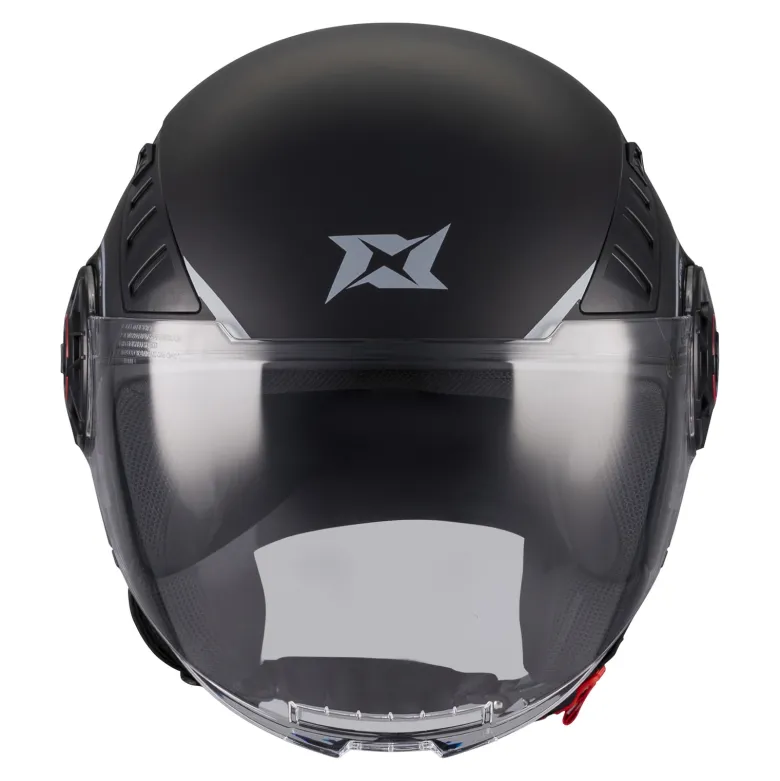 Kask otwarty AXXIS METRO S SOLID V2 A1 MATT BLACK czarny mat