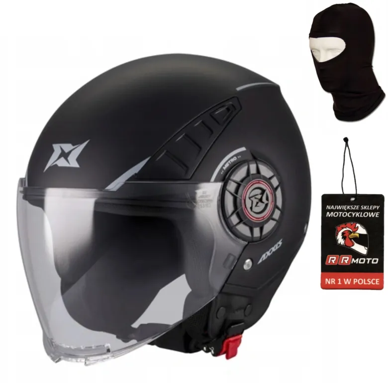 Kask otwarty AXXIS METRO S SOLID V2 A1 MATT BLACK czarny mat