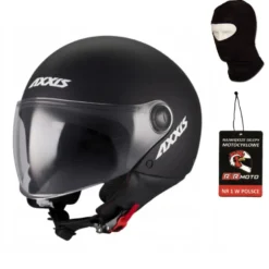 Kask otwarty AXXIS SQUARE S SOLID A1 MATT BLACK czarny mat