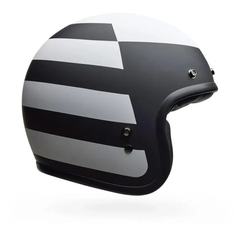 Kask otwarty BELL CUSTOM 500 ECE6 PARLOR MATTE BLACK WHITE czarny biały