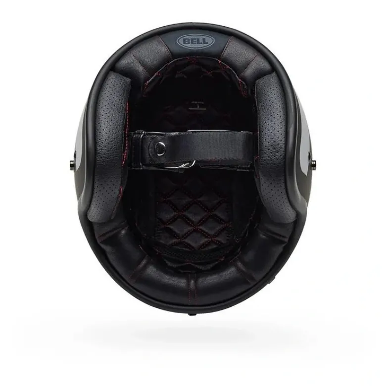 Kask otwarty BELL CUSTOM 500 ECE6 PARLOR MATTE BLACK WHITE czarny biały