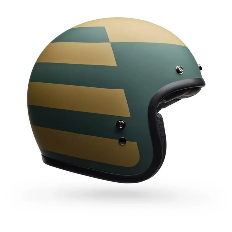 Kask otwarty BELL CUSTOM 500 ECE6 PARLOR MATTE EMERALD GOLD zielony złoty