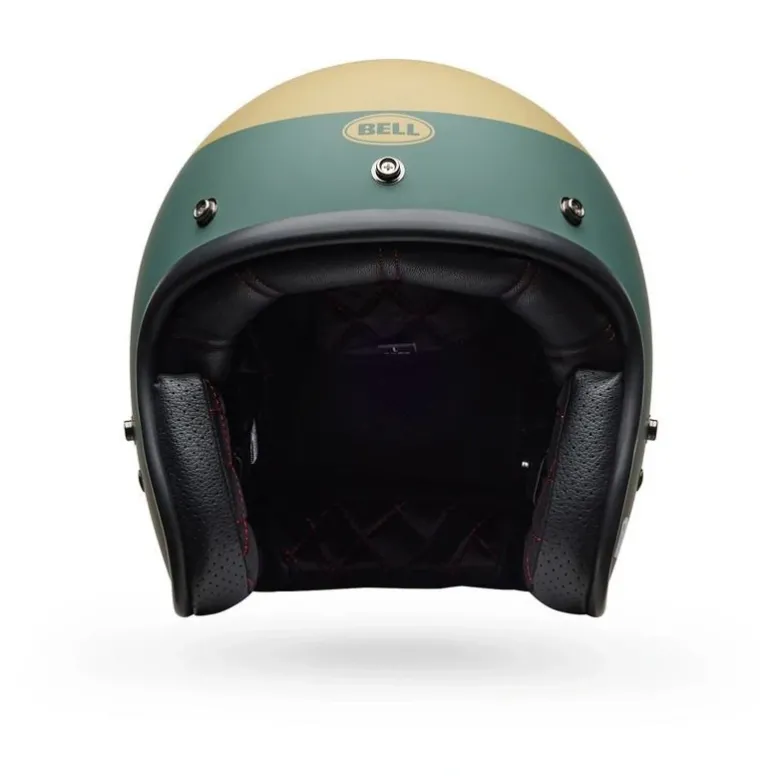 Kask otwarty BELL CUSTOM 500 ECE6 PARLOR MATTE EMERALD GOLD zielony złoty