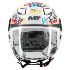 Kask otwarty dziecięcy MT LITE KIDS CREW WHITE GLOSS biały