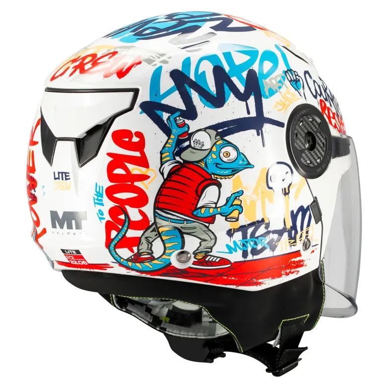 Kask otwarty dziecięcy MT LITE KIDS CREW WHITE GLOSS biały