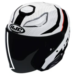 Kask otwarty HJC F31 NABY SILVER/WHITE srebrny biały czerwony