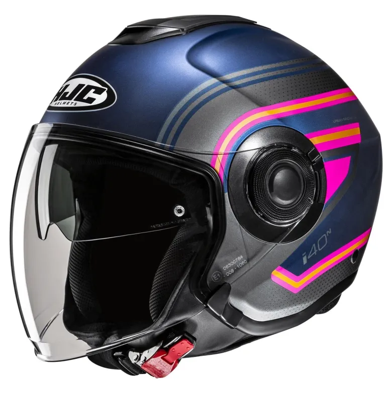 Kask otwarty HJC I40N LINIA BLUE/PINK niebieski różowy