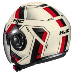 Kask otwarty HJC I40N VELU BEIGE/RED beżowy czerwony