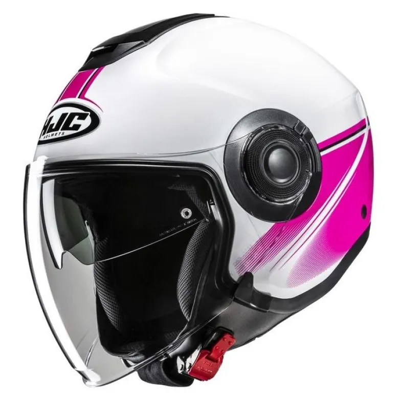 Kask otwarty HJC I40N VISION WHITE/PINK biały różowy