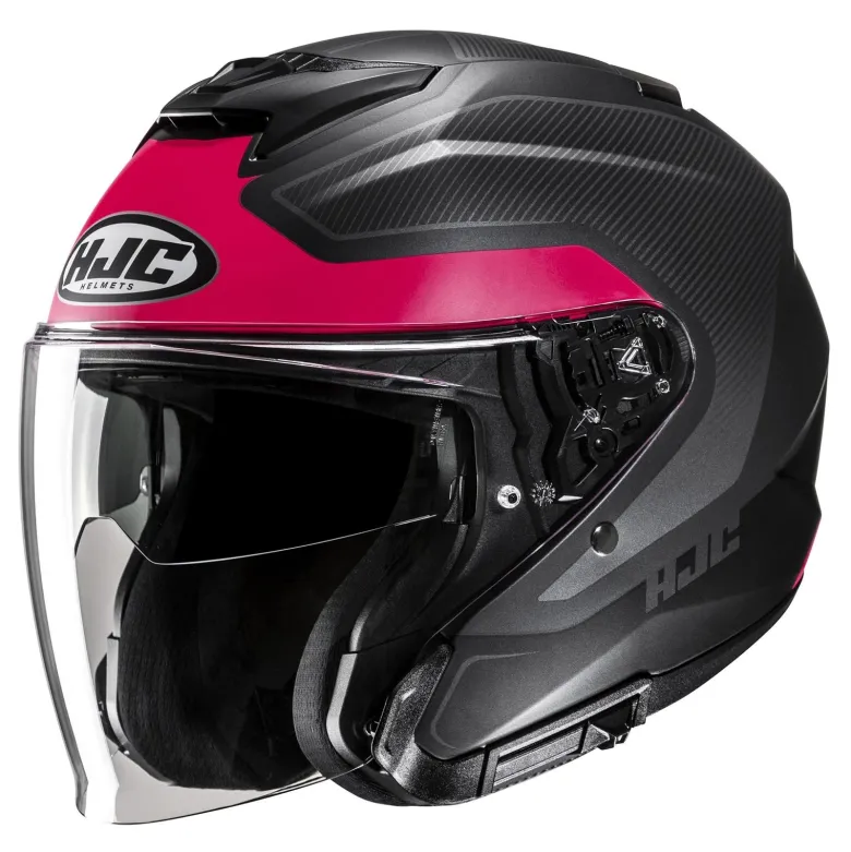 Kask otwarty HJC I31 TEVIS BLACK/PINK czarny różowy