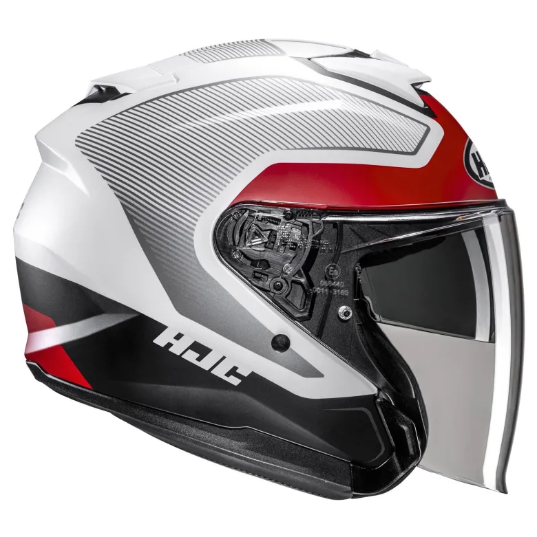 Kask otwarty HJC I31 TEVIS GREY/RED szary czerwony