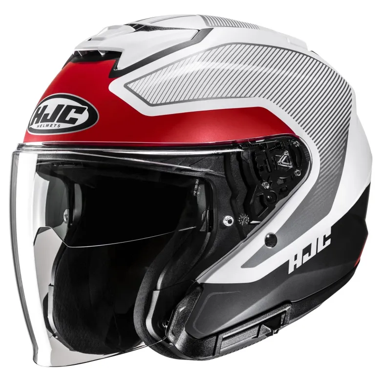 Kask otwarty HJC I31 TEVIS GREY/RED szary czerwony