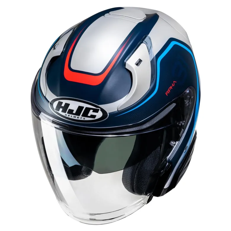 Kask otwarty HJC RPHA 31 KOUV BLACK/SILVER czarny srebrny niebieski