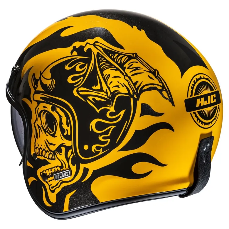 Kask otwarty HJC V31 FLAME YELLOW/BLACK żółty czarny