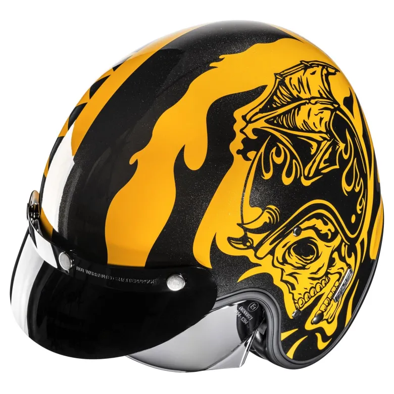 Kask otwarty HJC V31 FLAME YELLOW/BLACK żółty czarny