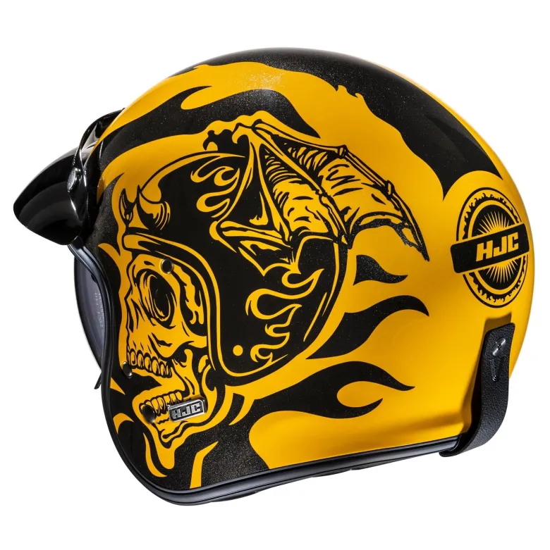 Kask otwarty HJC V31 FLAME YELLOW/BLACK żółty czarny