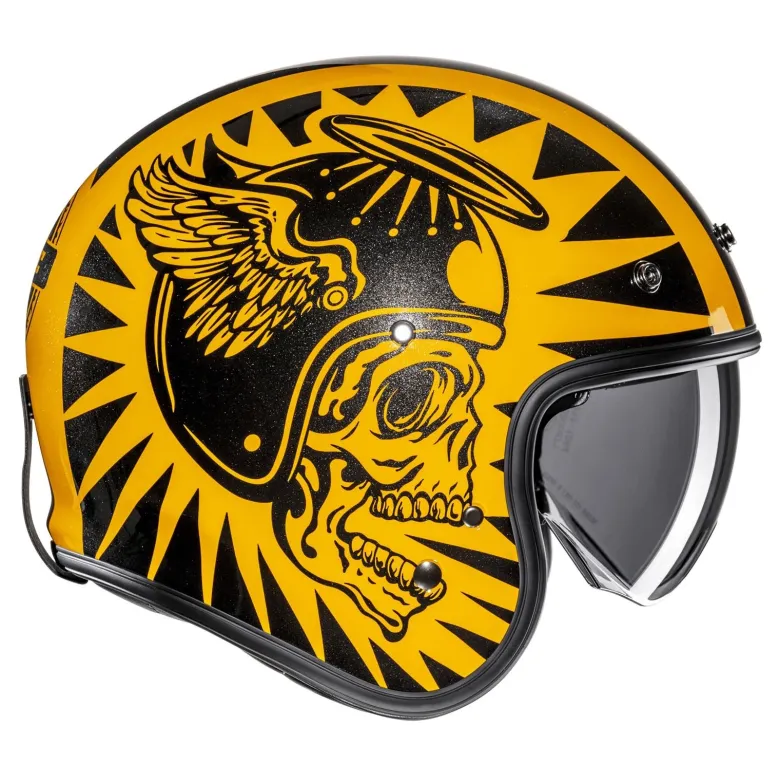 Kask otwarty HJC V31 FLAME YELLOW/BLACK żółty czarny