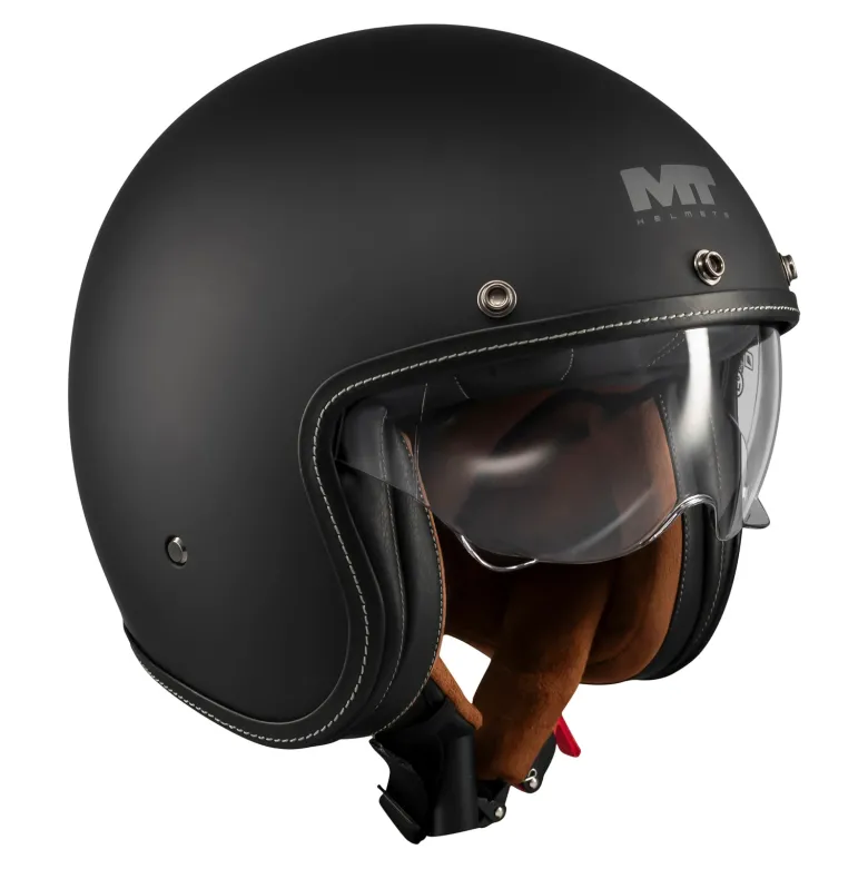 Kask otwarty MT LE MANS 2 SV S PURE BLACK MATT czarny mat