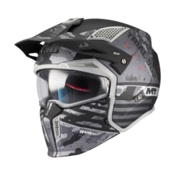 Kask otwarty MT STREETFIGHTER SV S BELIC GREY/BLACK czarny szary