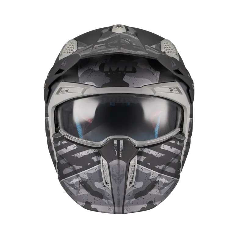 Kask otwarty MT STREETFIGHTER SV S BELIC GREY/BLACK czarny szary