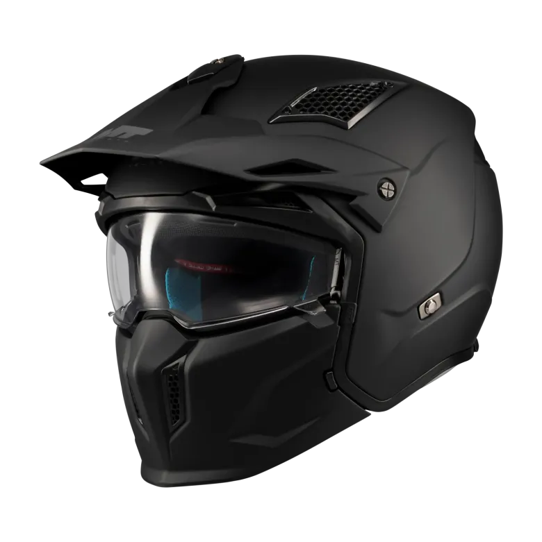 Kask otwarty MT STREETFIGHTER SV S PURE BLACK MATT czarny mat