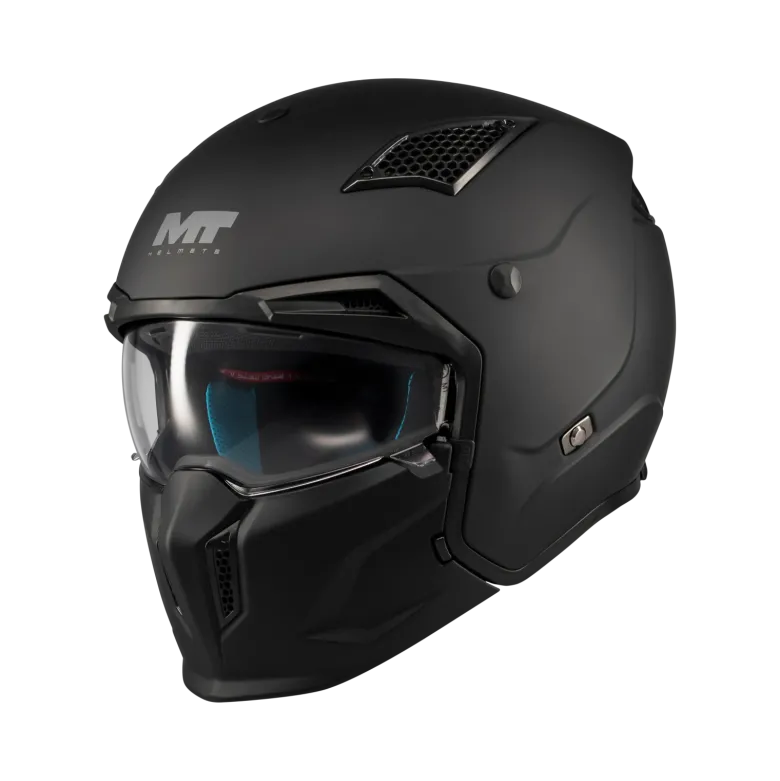 Kask otwarty MT STREETFIGHTER SV S PURE BLACK MATT czarny mat