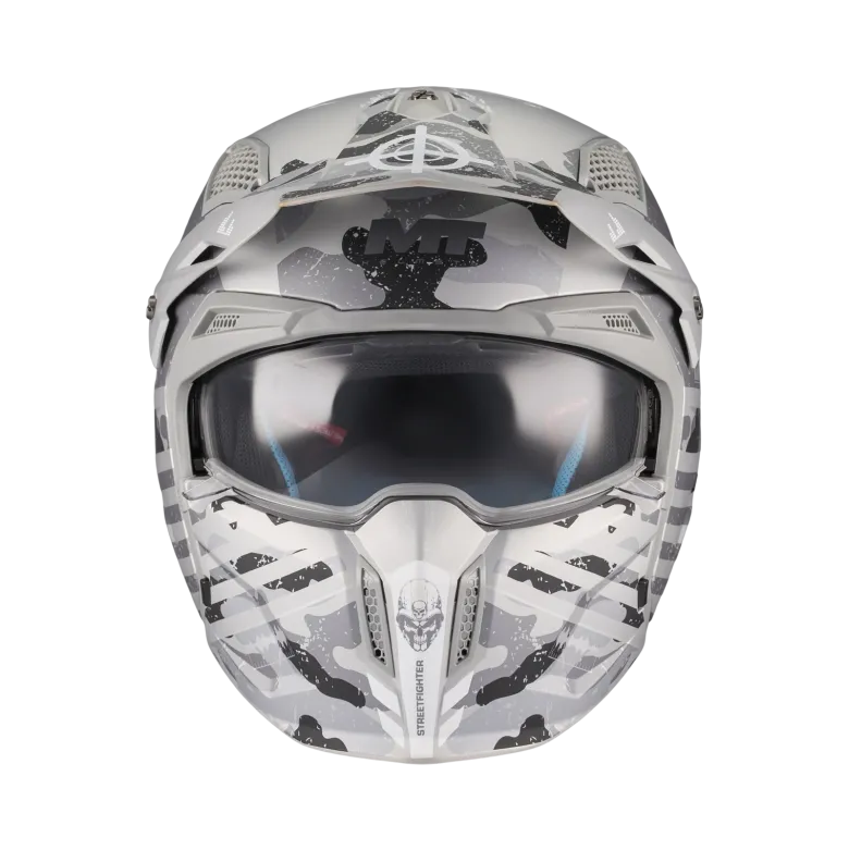 Kask otwarty MT STREETFIGHTER SV S BELIC WHITE/GREY biały szary