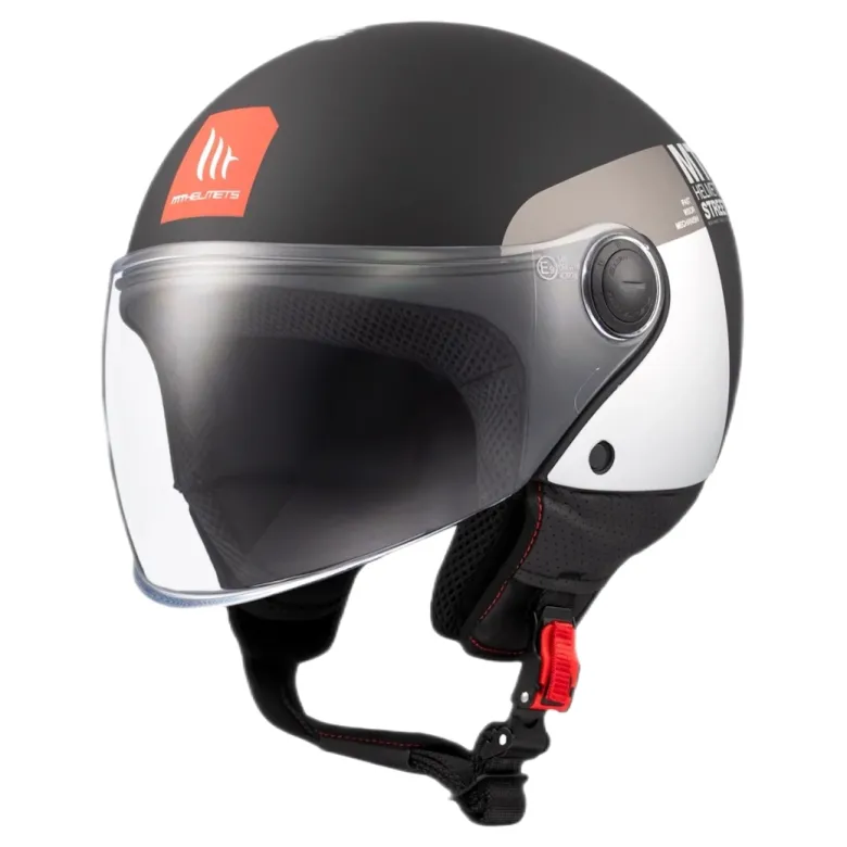 Kask otwarty MT STREET S INBOARD MATT BLACK/GREY czarny szary