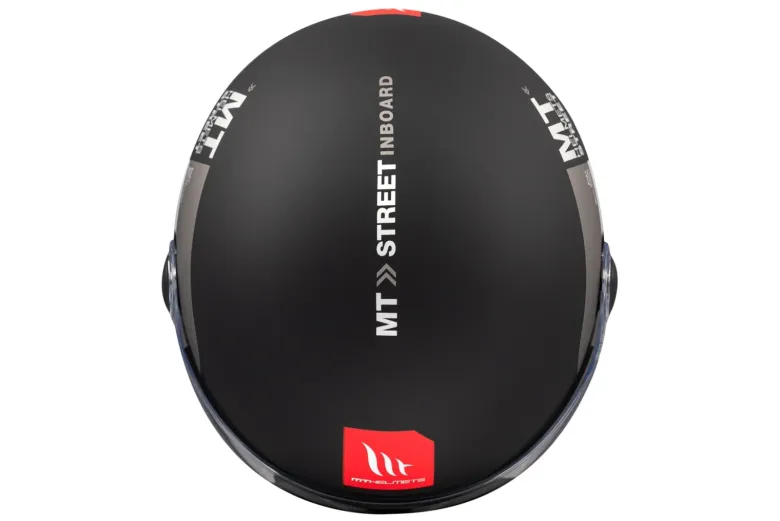 Kask otwarty MT STREET S INBOARD MATT BLACK/GREY czarny szary