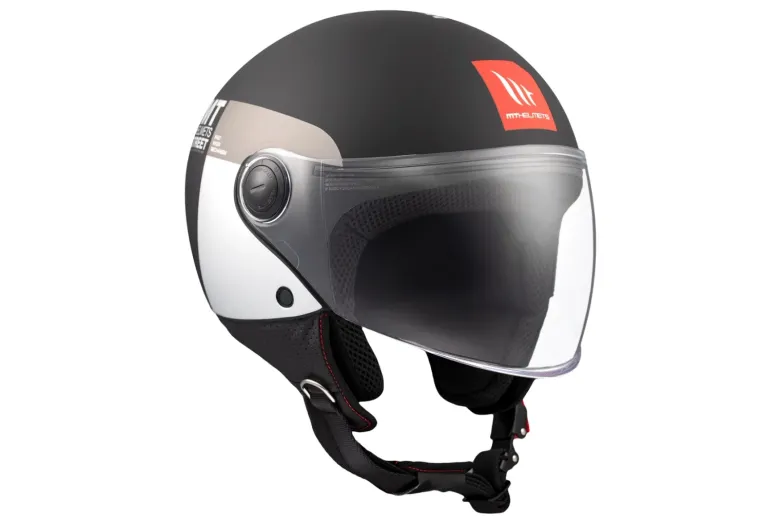 Kask otwarty MT STREET S INBOARD MATT BLACK/GREY czarny szary