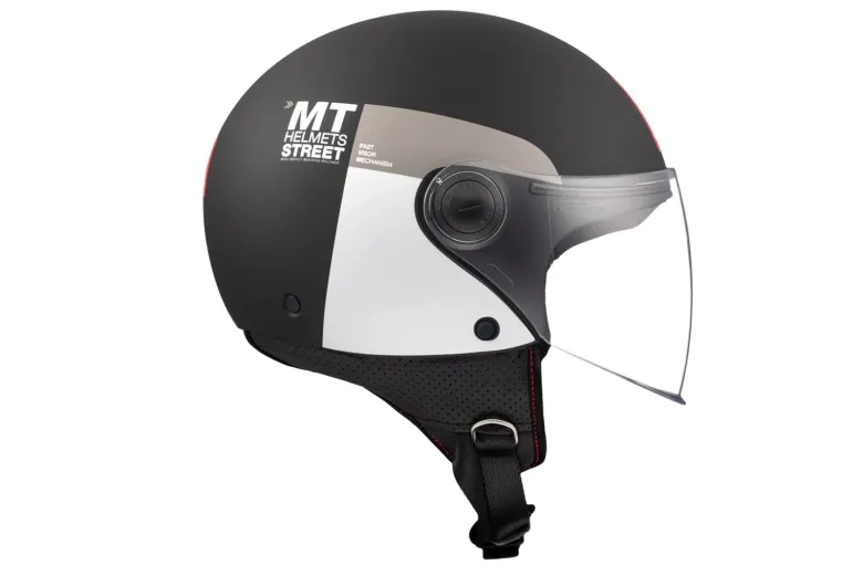Kask otwarty MT STREET S INBOARD MATT BLACK/GREY czarny szary