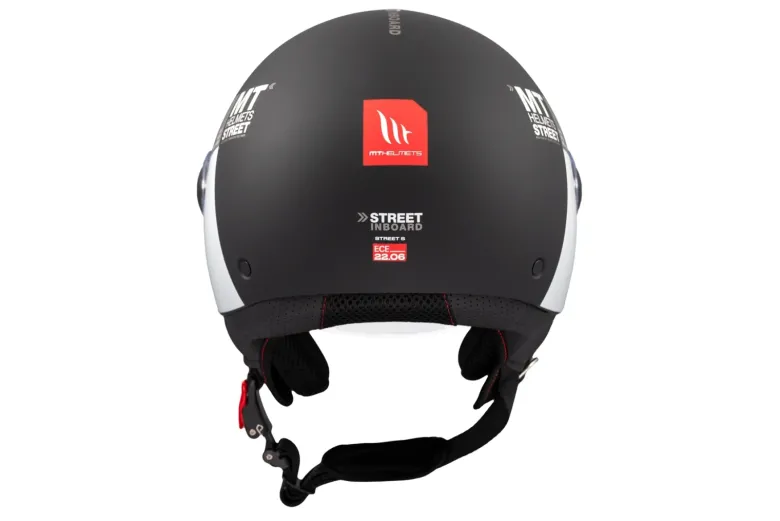 Kask otwarty MT STREET S INBOARD MATT BLACK/GREY czarny szary