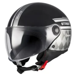 Kask otwarty MT STREET S RUNAWAY BLACK/SILVER czarny srebrny